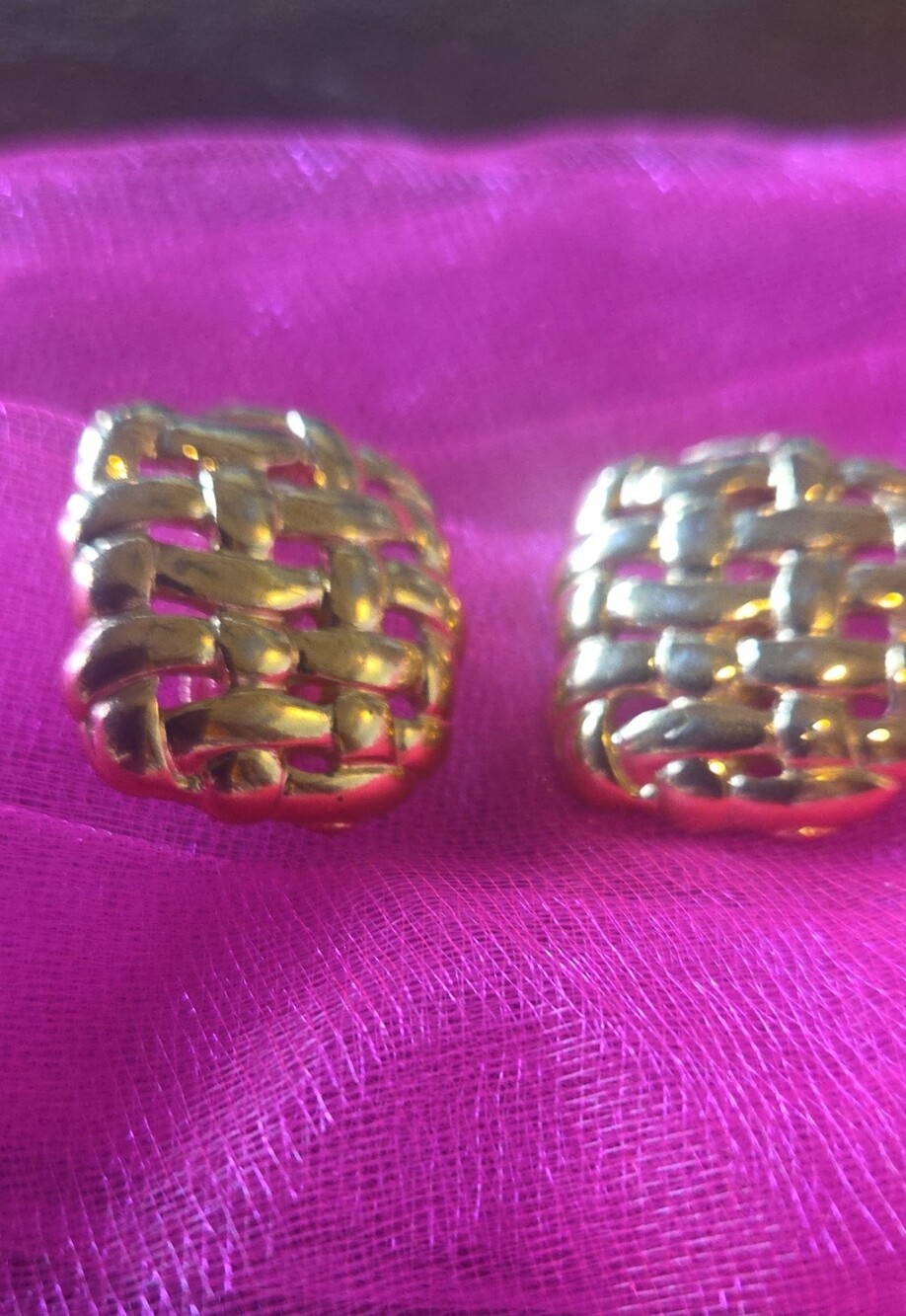 Monet Gold Woven Clip-On Earrings